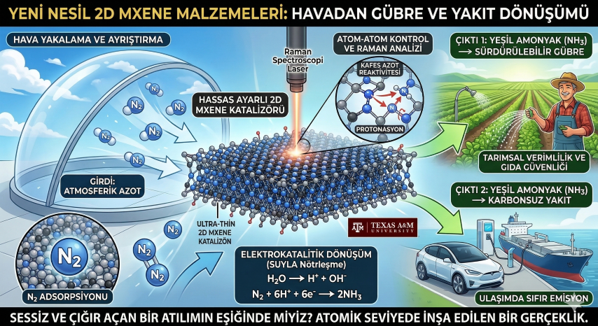 Havadan Yakıt ve Gübre Üretimi: Texas A&M'den 2D "MXene"